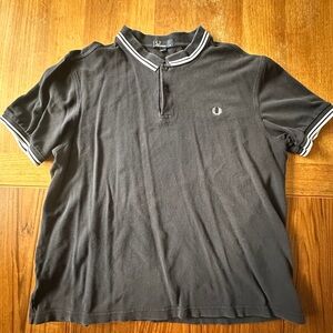 Fred Perry Black Polo with White Twin Tipping - XXL